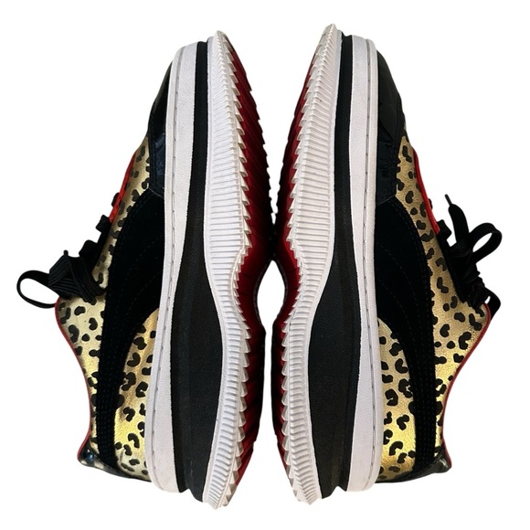 PUMA X CHARLOTTE OLYMPIA DEVA Women's Sneakers Size 6 Black Gold Leopard Print - Picture 6 of 10
